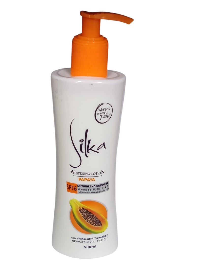 Silka Papaya Whitening Lotion 500 ml 