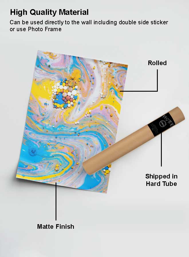 LOWHA Poster Painting Art With Four Separate Pieces Of Double-Sided Stickers Stones In An Abstract Paint For Home Bedroom Living Room And Office Decor - Image 2