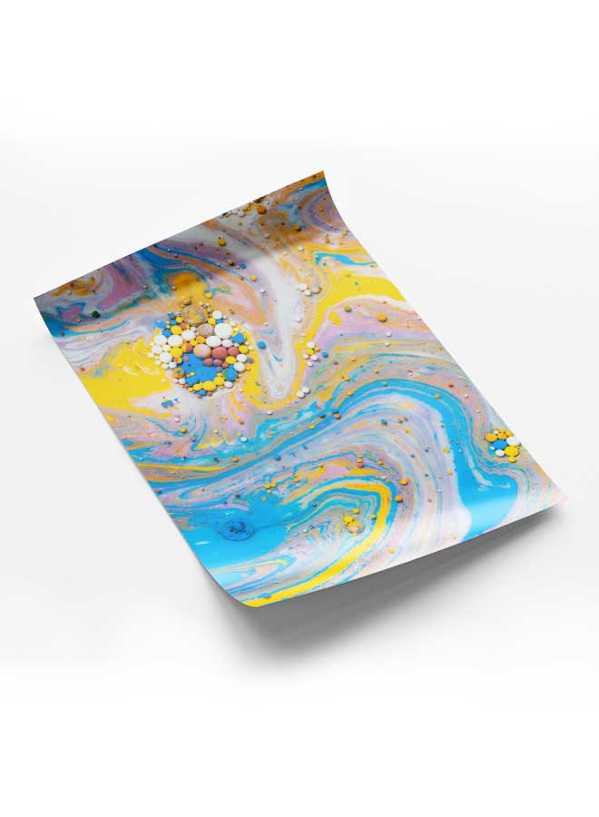 LOWHA Poster Painting Art With Four Separate Pieces Of Double-Sided Stickers Stones In An Abstract Paint For Home Bedroom Living Room And Office Decor - Image 1