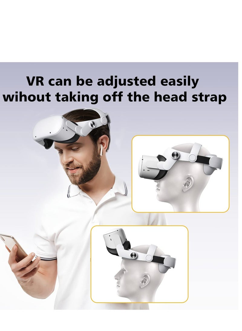 Generic - Head Strap for Oculus Quest 2, Comfort Elite Strap Replacement for Reduce Face ​Pressure, Enhanced Support in VR, Lightweight & Adjustable Strap Accessories for Meta/Oculus Quest2 - Image 1