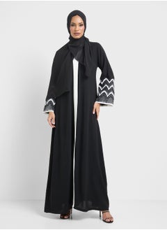 Khizana Sleeve Patterned Abaya & Sheila  - Image 1