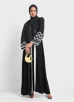 Khizana Sleeve Patterned Abaya & Sheila  - Image 5