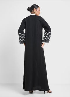 Khizana Sleeve Patterned Abaya & Sheila  - Image 2