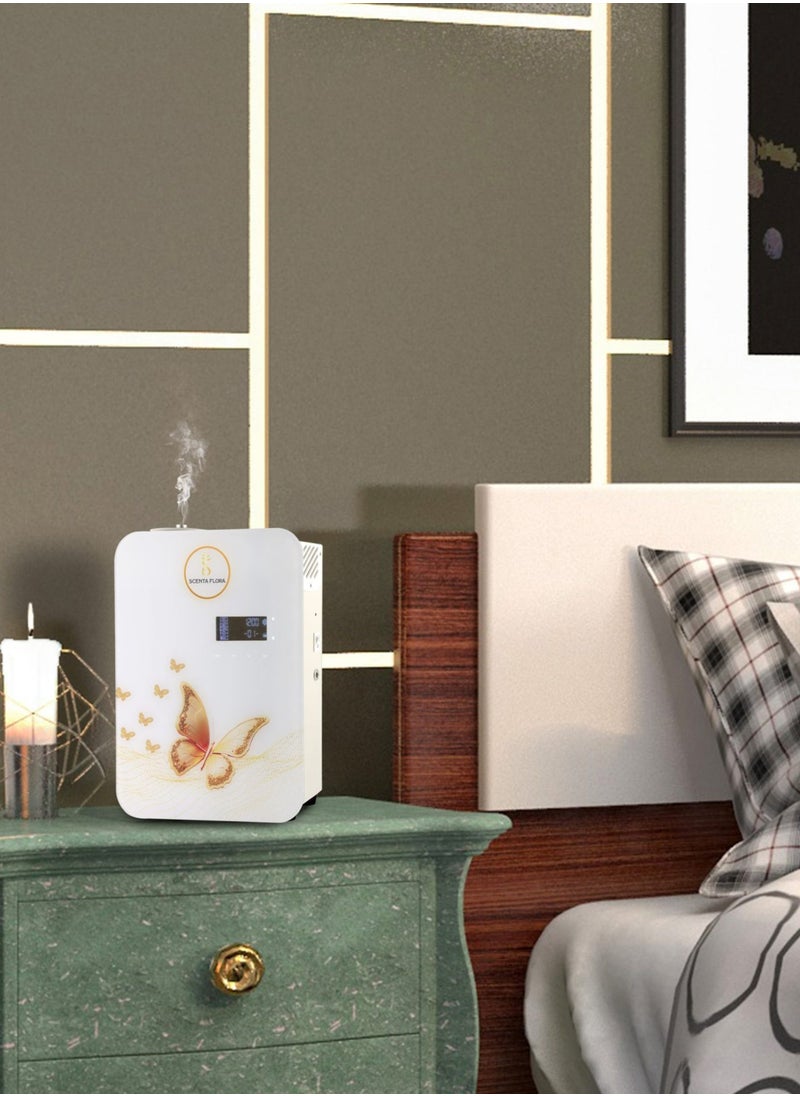 SCENTIQUE MEDIUM Scent Diffuser - Aromatherapy Device, Elegant Design, Mobile App Controlled, Large Area Coverage (White)