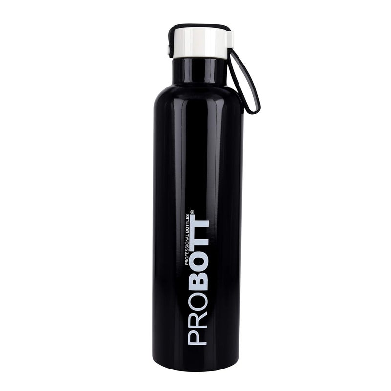 PROBOTT Probott Bang 750 ml Thermosteel Vacuum Insulated Double Walled Flask, Stainless Steel Water Bottle, Black | Screw Cap | Hot and Cold | Leakproof | Water, Tea, Coffee, Gym, College, Office, Travel  - Image 1