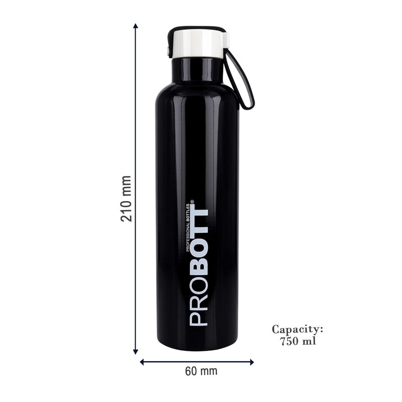 PROBOTT Probott Bang 750 ml Thermosteel Vacuum Insulated Double Walled Flask, Stainless Steel Water Bottle, Black | Screw Cap | Hot and Cold | Leakproof | Water, Tea, Coffee, Gym, College, Office, Travel  - Image 5