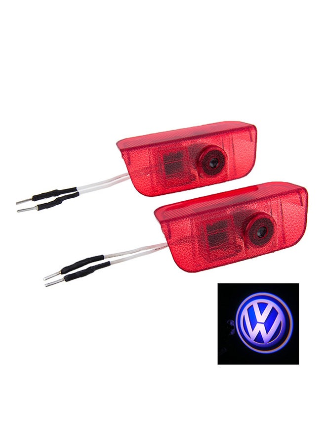 Loquat 2-Piece Car Door LED Laser Light For VW Logo - Image 2