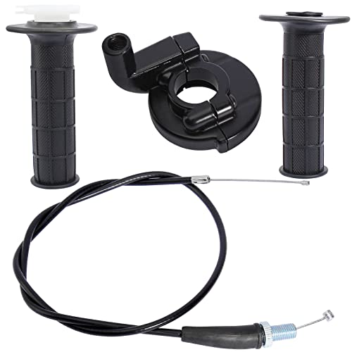 LIYYDS Throttle Cable Twist Handle Grip Handlebar Compatible with Suzuki AC50 DR100 DR125 DRZ125 F50 GN125 GN250 GT125 GT185 GZ250 JR50 JR80 RG125 RM125 65 RM80 RM85 RV125 SP125 T250 T350 TS100 TS125 - Image 2