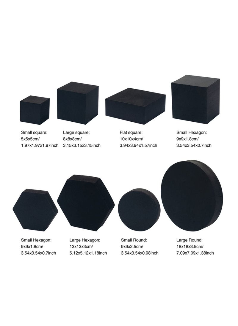 Generic - 8PCS Geometric Cube Photo Props Set Hard Foam Photography Background Props for Goods/ Crafts/ Lipstick/ Jewelry/ Cosmetics/ Makeup Tools/ Food - Image 1