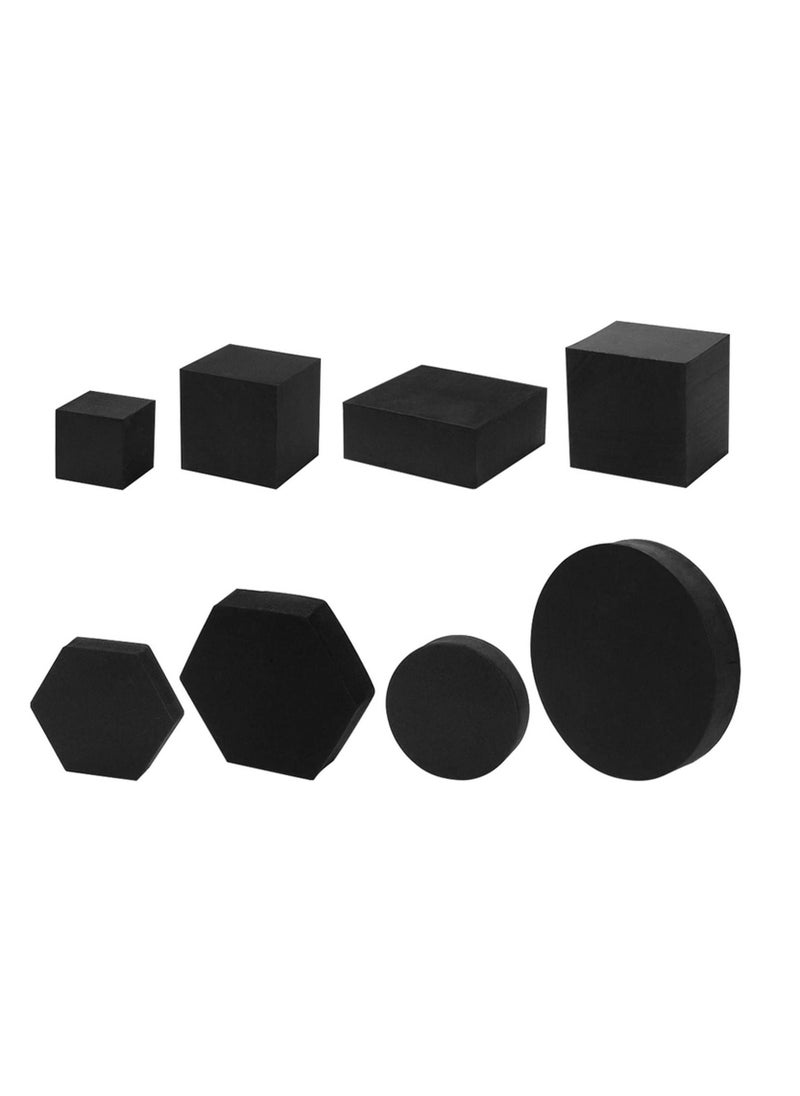 Generic - 8PCS Geometric Cube Photo Props Set Hard Foam Photography Background Props for Goods/ Crafts/ Lipstick/ Jewelry/ Cosmetics/ Makeup Tools/ Food - Image 1