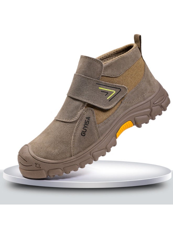 NIBEMINENT Safety Shoes Soft Soled Lightweight Breathable Steel Toe Sneakers Steel Toe Boots Anti Smashing Anti Stabbing - Image 1