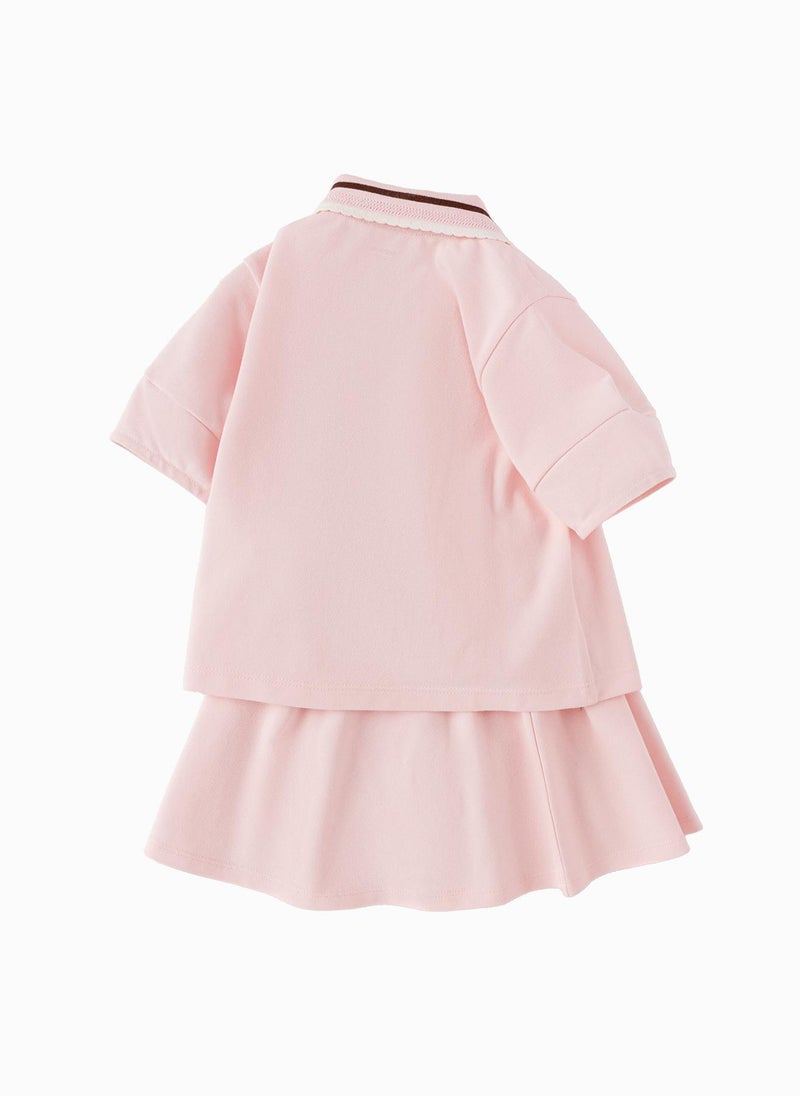 Balabala Toddler Girl Knit short sleeve suit  - Image 5