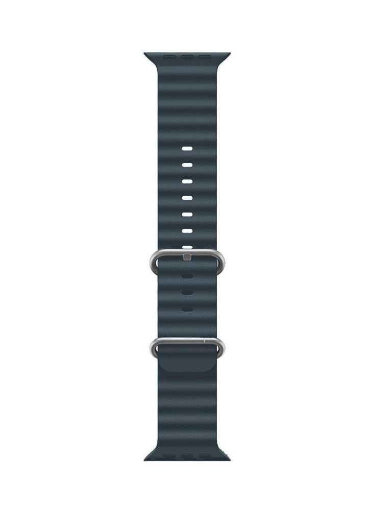 CATANES Apple Watch Ocean Band 49mm 45mm 44mm 42mm Soft Silicone Loop Strap for iWatch Series Ultra/8/7/SE/6/5/4/3/2/1 Midnight Blue  - Image 3