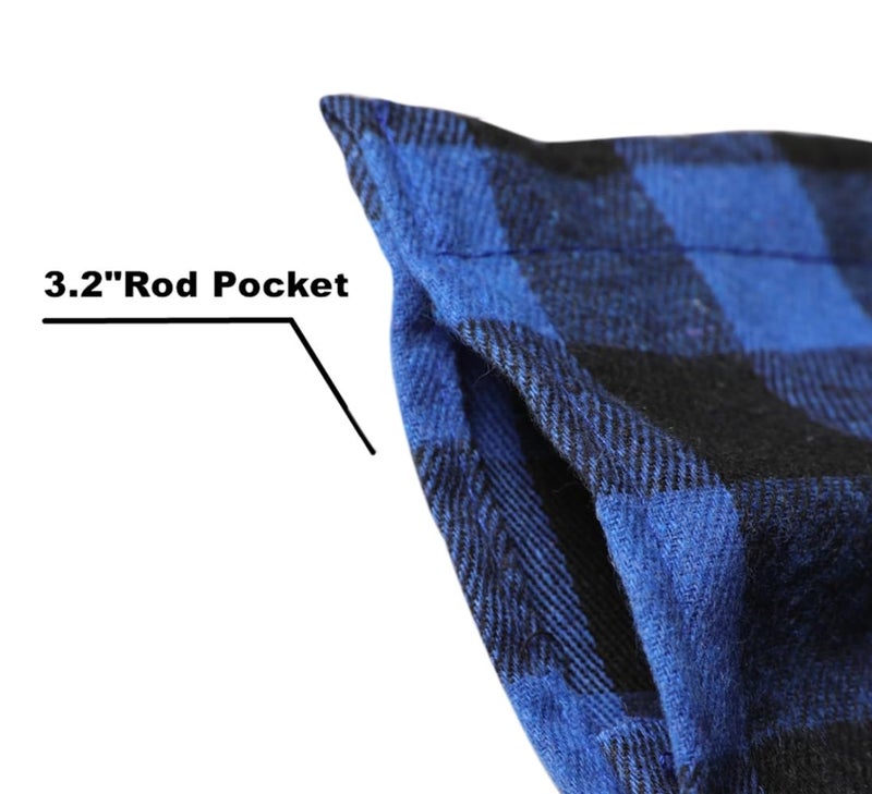WOSIBO Buffalo Window Valences (Blue and Black) - Image 4