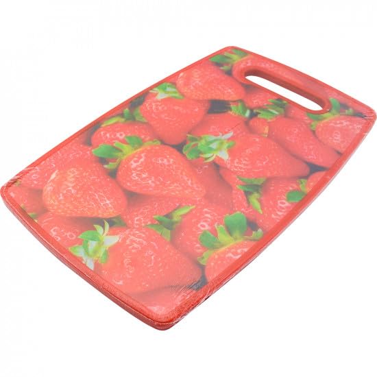 Vency Medium Natural Multicolored Chopping Bord for Kitchen 30CM x 20cm Cutting Board for Kitchen Vegetables, Fruits & Cheese, BPA Free, Eco-Friendly, Anti-Microbial (Vegetable Chopping Board (L), 1) - Image 1