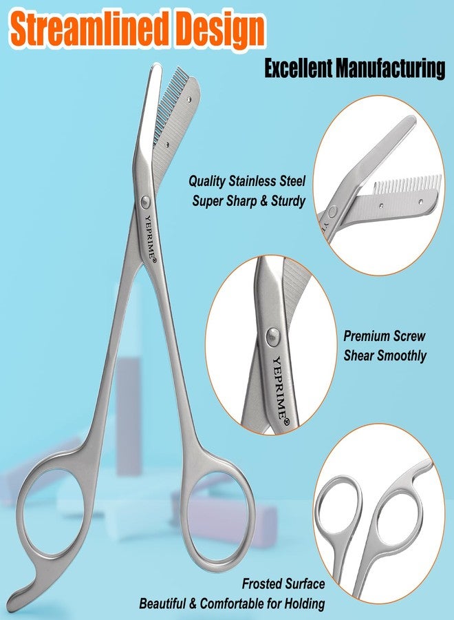 YEPRIME Eyebrow Trimming Scissors with Comb, Gifts For Men Women Stocking Stuffers, Stainless Steel - Image 2