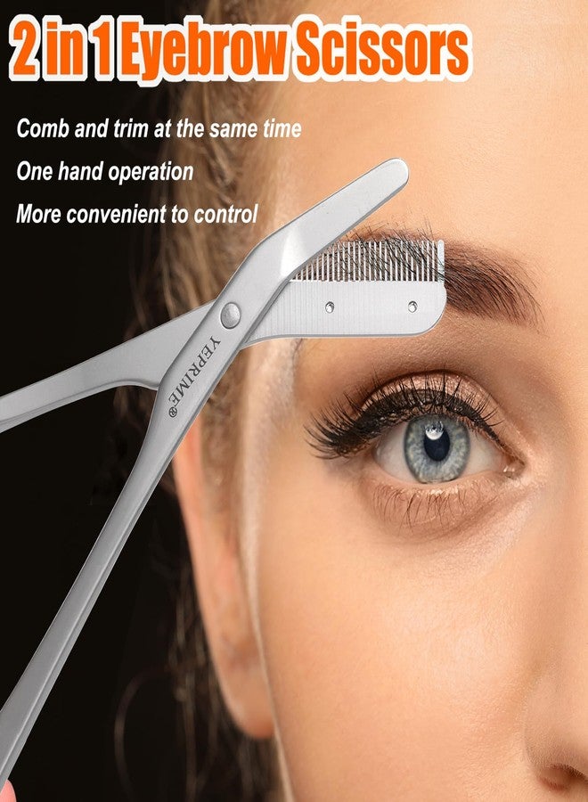 YEPRIME Eyebrow Trimming Scissors with Comb, Gifts For Men Women Stocking Stuffers, Stainless Steel - Image 3