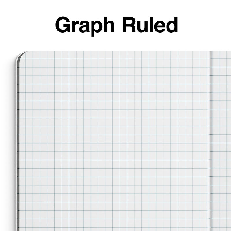STAPLES Composition Notebook 75inch x 975inch Graph Ruled 80 Sheets RedWhite 3Pack ST55069CVS - Image 2