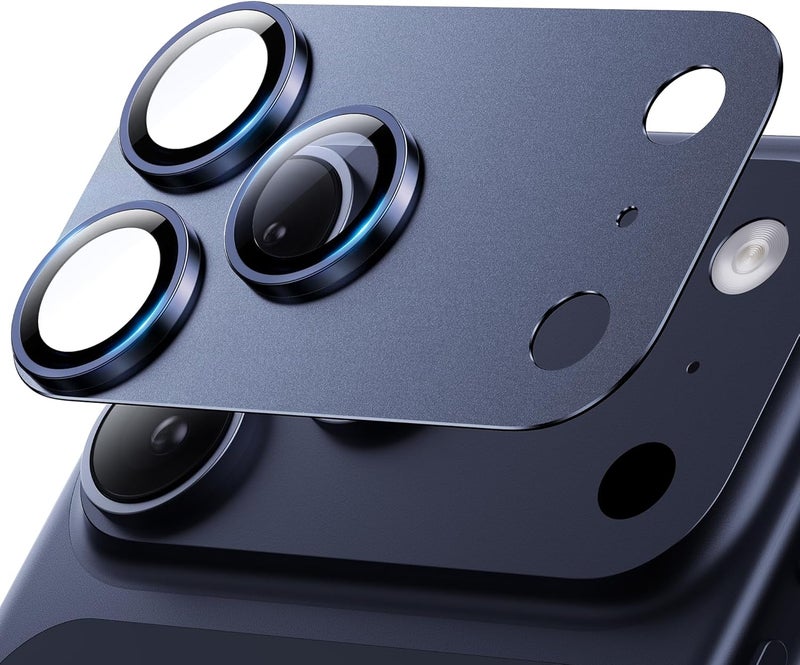 Hoerrye iPhone 17 Pro Camera Lens Protector - 12FT Shatterproof Military Grade Tempered Glass - Deep Blue - Image 1