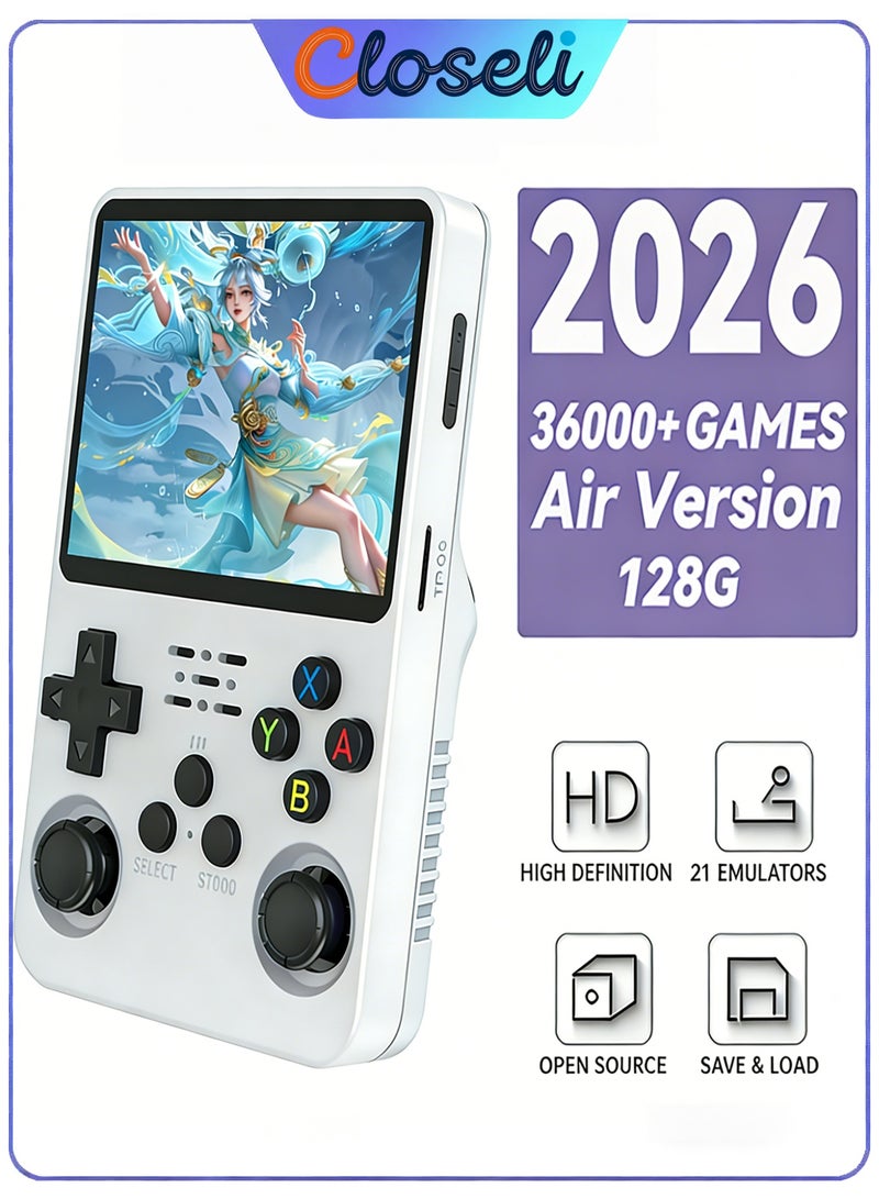 Closeli Retro Handheld Game Console, Video Game Console,Portable Pocket Arcade,Built-in 128G,with 36000+ Games, 3.5 Inch IPS Display, 3500mAh Rechargeable Battery, Open Source Linux Emulator System, Portable Pocket Arcade, OTG Supported, Expandable to 256GB, Birthday/Holiday Gifts - Image 1