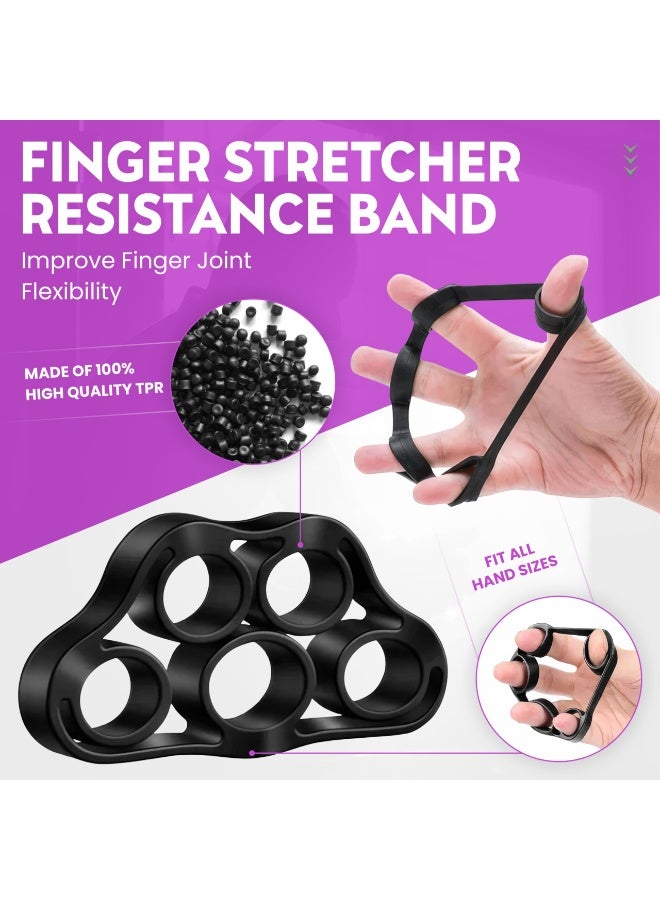 6 Pcs Hand Grip Strength Trainer Kit, Hand Grip Strengthener, Hand Extension Exerciser, Finger Stretcher, Stress Relief Ball and Forearm Workout Ring for Muscle Building and Injury Recover - Image 4