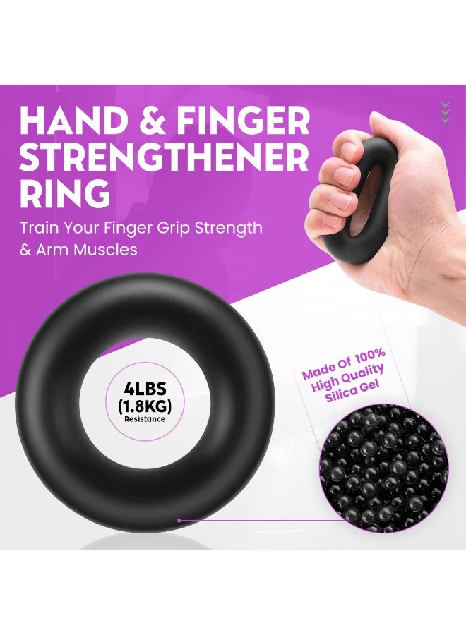 6 Pcs Hand Grip Strength Trainer Kit, Hand Grip Strengthener, Hand Extension Exerciser, Finger Stretcher, Stress Relief Ball and Forearm Workout Ring for Muscle Building and Injury Recover - Image 5