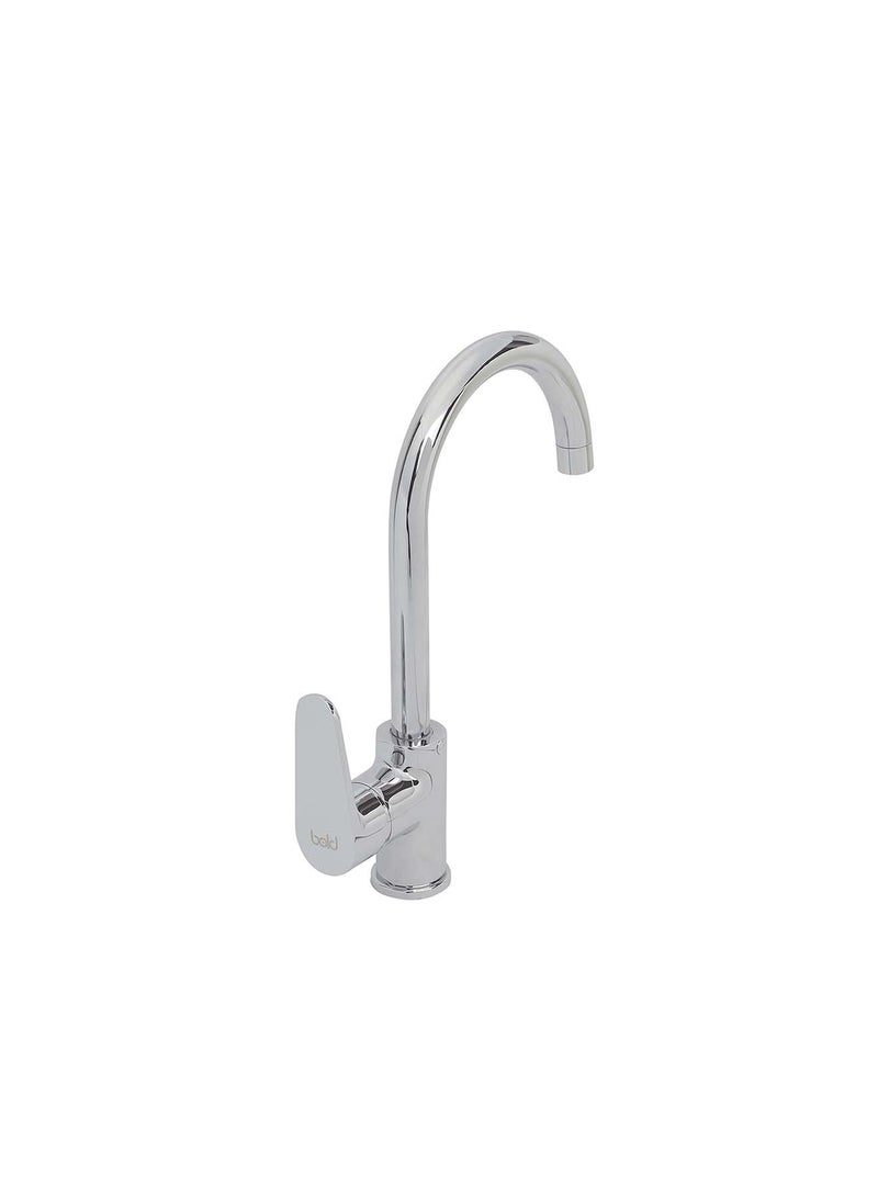 Bold Adour Sink Mixer with Neck Spout – High-Quality Brass with Chrome Finish – Smooth Move Water Control – Durable, Corrosion-Resistant & Stylish for Modern Kitchens – Silver - Image 1