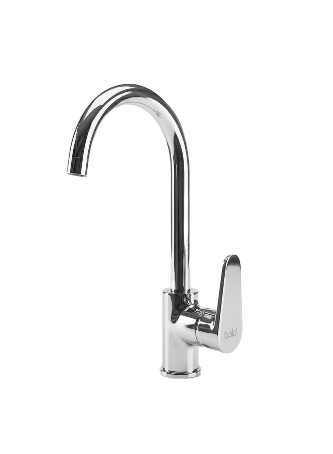 Bold Adour Sink Mixer with Neck Spout – High-Quality Brass with Chrome Finish – Smooth Move Water Control – Durable, Corrosion-Resistant & Stylish for Modern Kitchens – Silver - Image 5