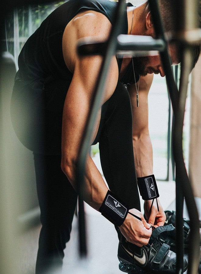 VIKINGSTRENGTH Wrist Brace Support (18" Premium Quality) for Weight lifting, Crossfit, Bodybuilding and Fitness. Wrist Wraps for Pain Relief and Recovery. Strap for Men and Women + V-Strength App - Image 3