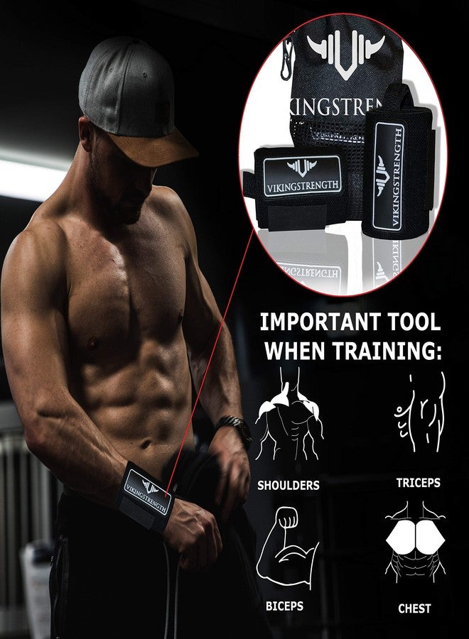 VIKINGSTRENGTH Wrist Brace Support (18" Premium Quality) for Weight lifting, Crossfit, Bodybuilding and Fitness. Wrist Wraps for Pain Relief and Recovery. Strap for Men and Women + V-Strength App - Image 4