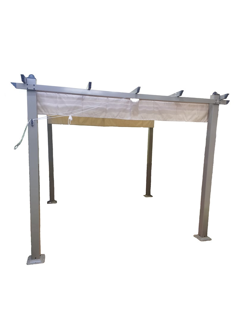 Oasis Casual 3*3m Aluminium Gazebo With Manual Control Top Fabric  - Image 1