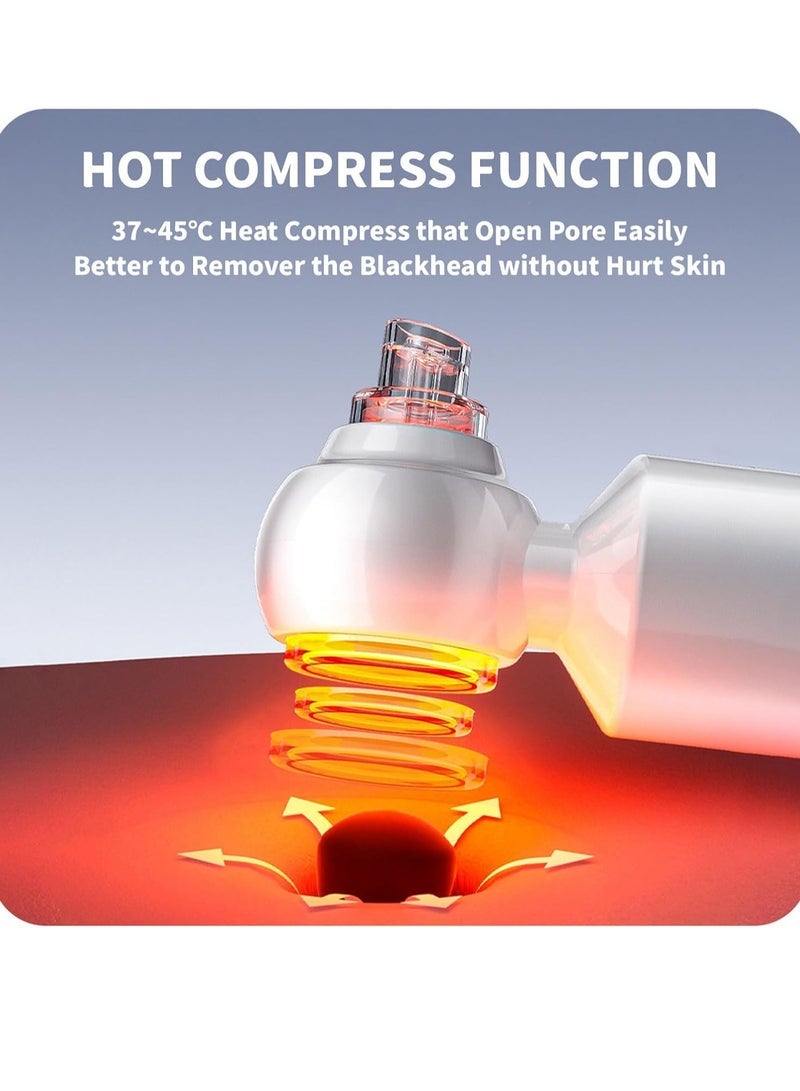 جهاز إزالة الرؤوس السوداء بتقنية تفريغ المسام مع ضغط حراري ودورة المياه، 6 رؤوس شفط مع 3 مستويات قابلة للتعديل، أحدث جهاز تجميل للرجال والنساء. - Image 5