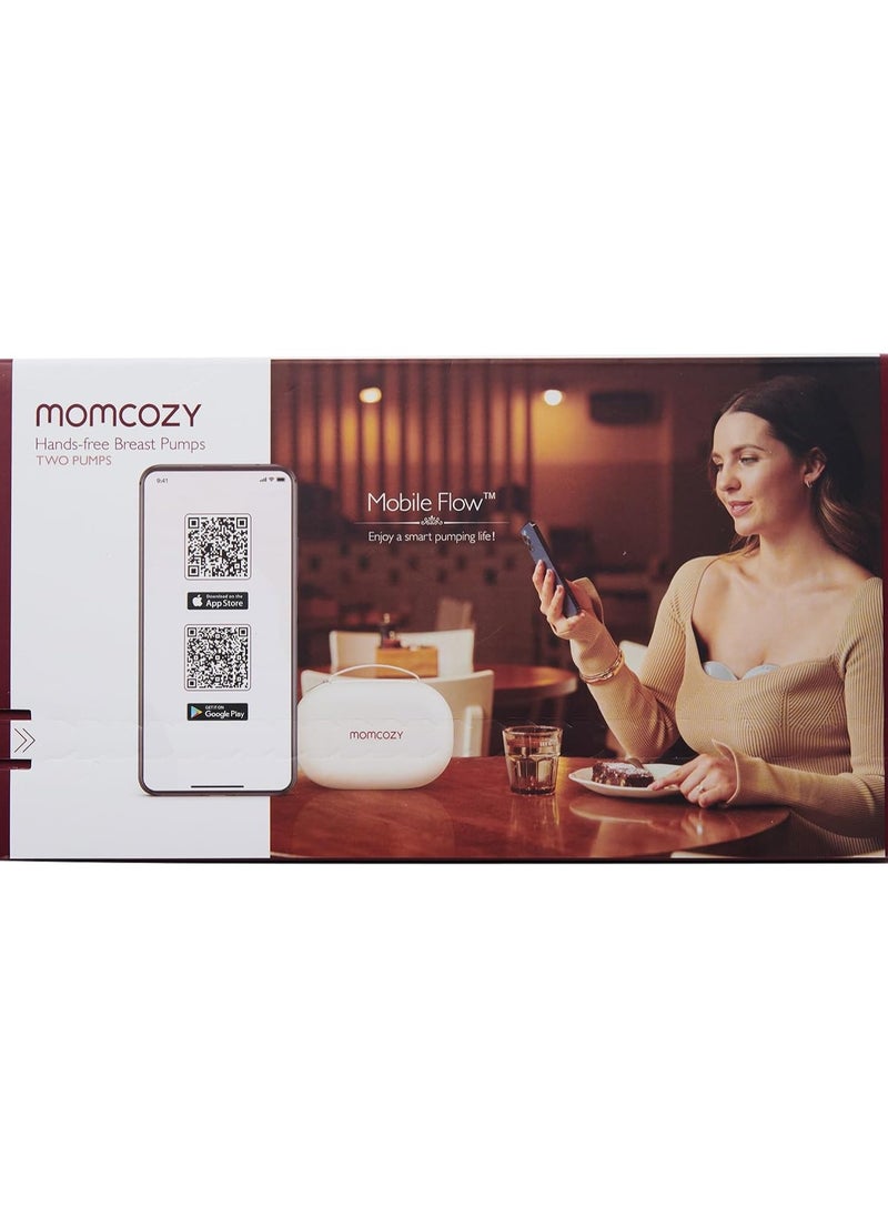 Momcozy - Momcozy Breast Pump Hands Free Mobile Flow | M9, App Discreet Control with Personalized Multi-Modes & 15 Levels, Independent Breastmilk Storage, Wearable Breast Pump M9 24mm, 2 Pack Cozy Red - Image 1
