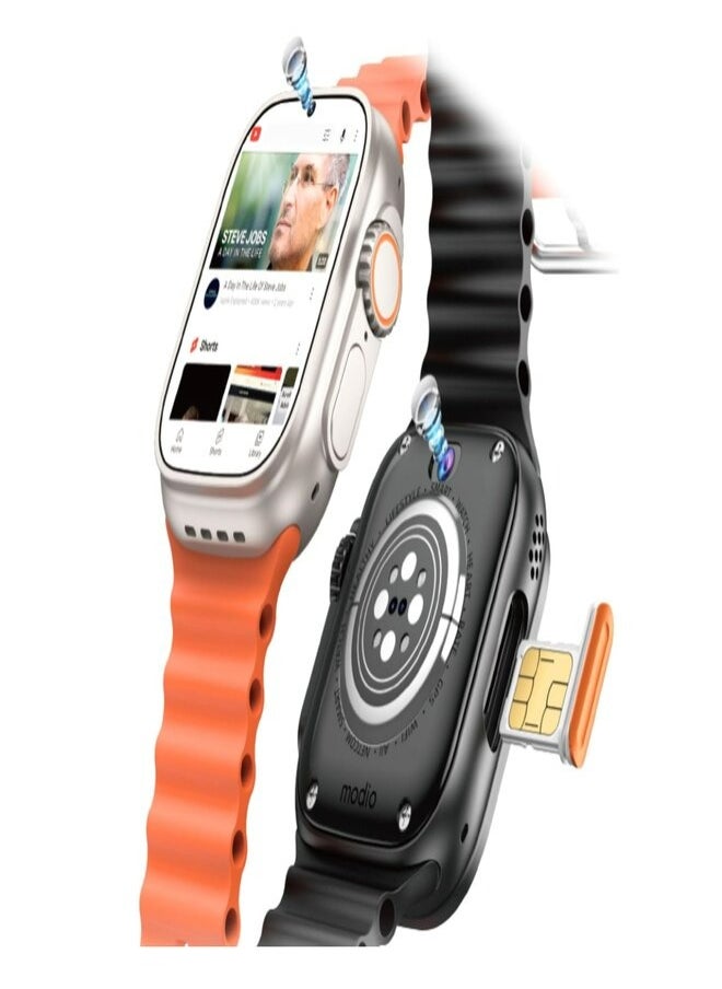 modio - ST10 Dual Camera 4G Android Smart Watch HD 2.2 inch Display With Sim Full Touch Screen 4Gb Ram 64Gb3 Set Strap and Wireless Charger - Image 1