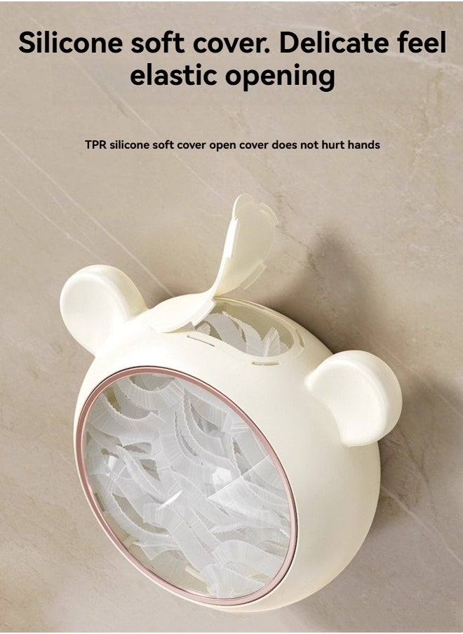 Healthy material, non-toxic and odorless, safe to use, made of PP+PS+TPR material, food contact, durable, not afraid of moisture, strong adsorption, close to the wall, bear 5 pounds without falling, transparent window design in the center, easy to add in time, soft silicone outlet design, soft material, take it without scratching, soft silicone material design, take it without hurting your hands, do not scratch the plastic wrap, viscose installation without nails and drills, does not hurt the wall, saves tedious installation, can be used by sticking it on the wall, home storage, can be used in most places, the product comes with 100 disposable plastic wrap covers to meet daily use