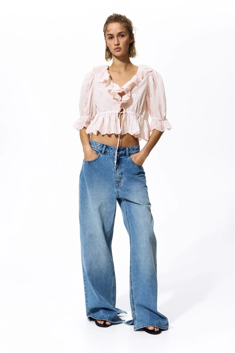 H&M Broderie anglaise cotton blouse