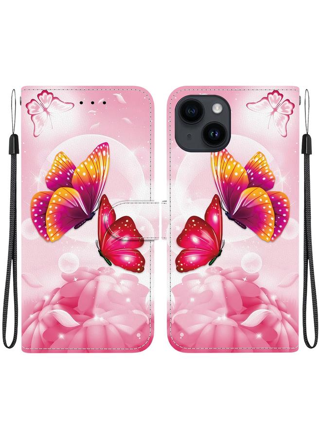 S-TOP Case For iPhone 14 Crystal Texture Colored Drawing Leather Phone Case - Image 1