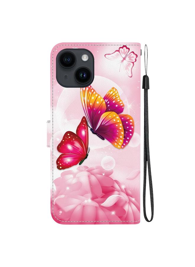 S-TOP Case For iPhone 14 Crystal Texture Colored Drawing Leather Phone Case - Image 3