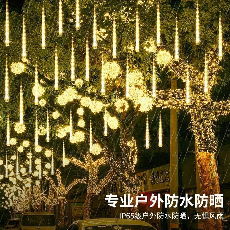 Solar Lights Meteor Shower Flashing Lights Led Colored Lights Outdoor Arrangement Starry Sky Flowing Lights Solar Outdoor String Lights - Image 5