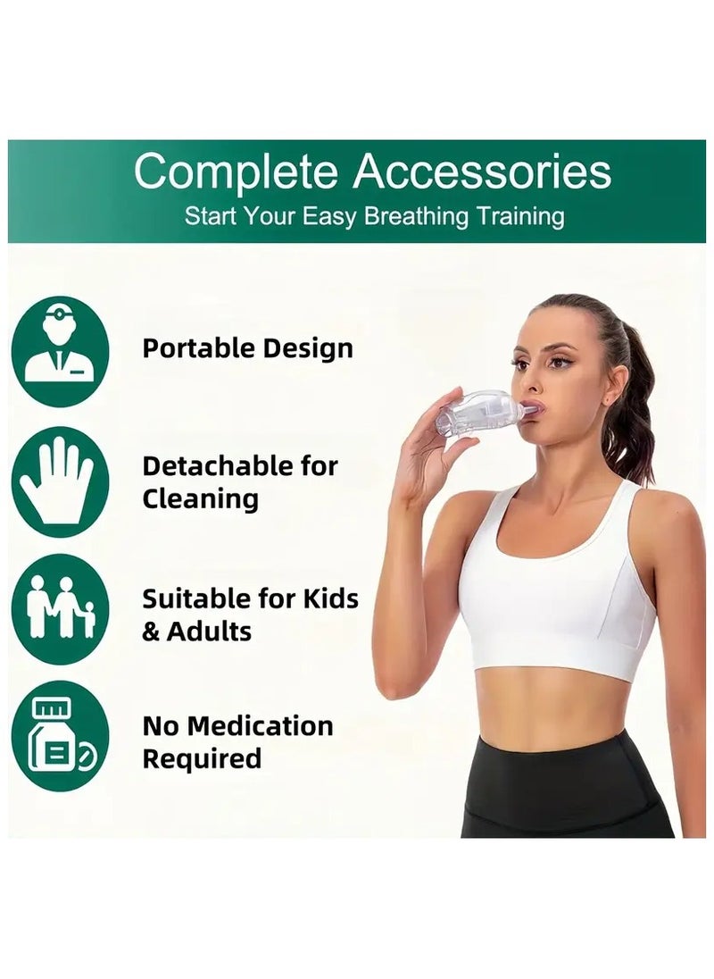 Ru syanl Lung Exercise Breathing Trainer for COPD Patients - Vibration PEP Therapy and Mucus Clearance Device for Pulmonary Rehabilitation  - Image 4