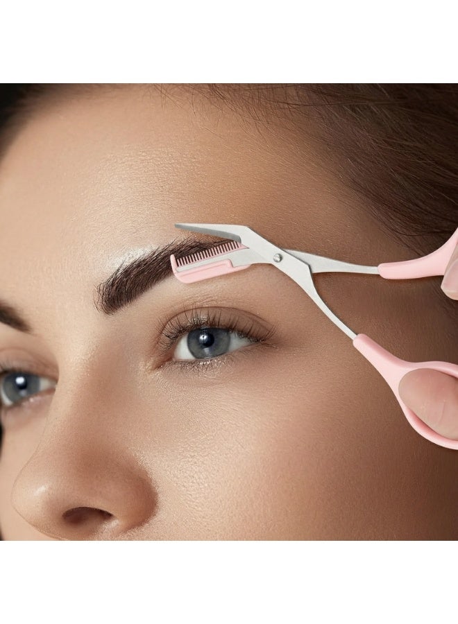 KIKI Stainless Steel Eyebrow and Beard Trimming Scissors with Built-In Comb – Professional Precision Tool for Men and Women for Eyebrow and Beard Shaping and Facial Hair Grooming – Durable, Ergonomic, Portable Design for Daily Home and Travel Use - Image 3