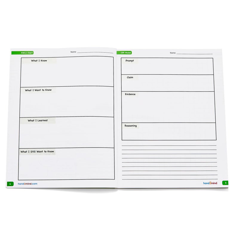 hand2mind Scientific Reasoning Notebook, Grades 3-5, Elementary Classroom Must Haves, Science Teacher Supplies, STEM Lab Notebooks for Kids (Set of 10) - Image 3