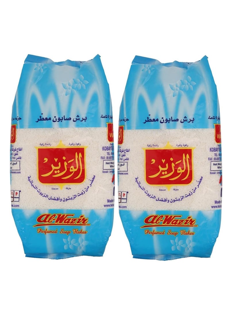 Al Wazir Perfumed Soap flakes 900 grm pack of 2