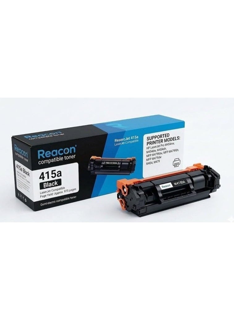 Reacon 2 pcs of Compatible Toner Cartridge for HP 415A W2030A, Black, (Pack of 2) - Image 1