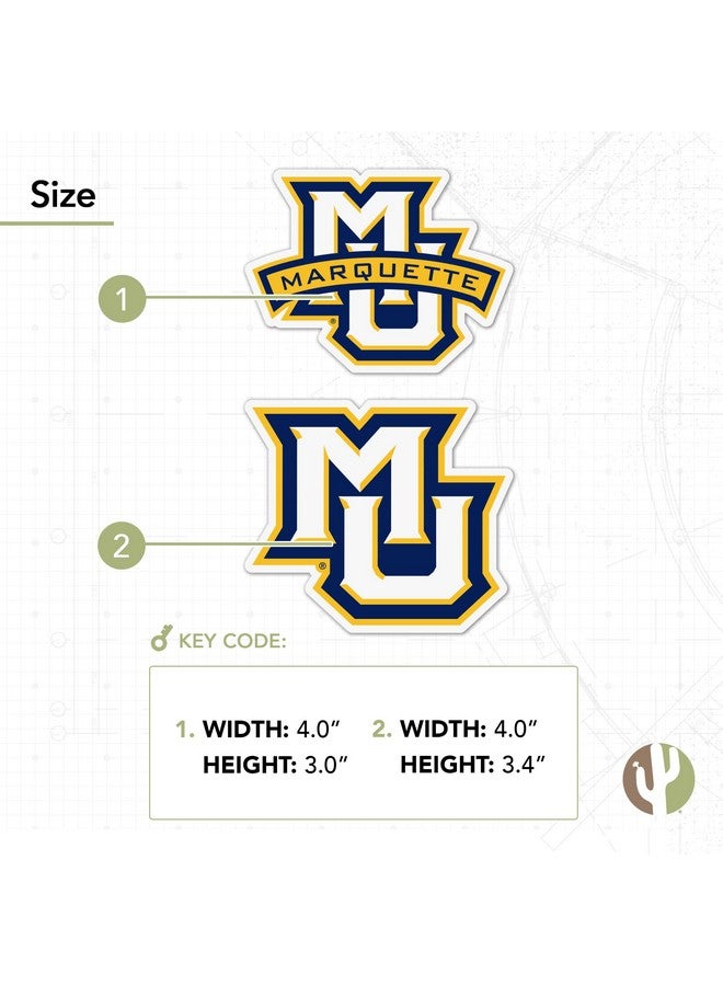 Desert Cactus Marquette University Golden Eagles Mu Sticker Vinyl Decal Laptop Water Bottle Car Scrapbook (4 Inch Set V1)  - Image 4