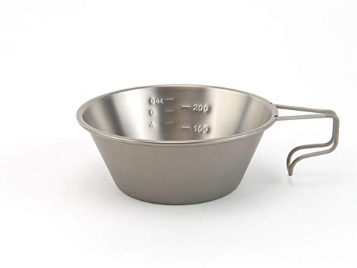 Snow Peak’s Titanium Sierra Cup, E-104, Japanese Titanium, Lifetime Product Guarantee, Lightweight, Compact for Camping or Backpacking - Image 1