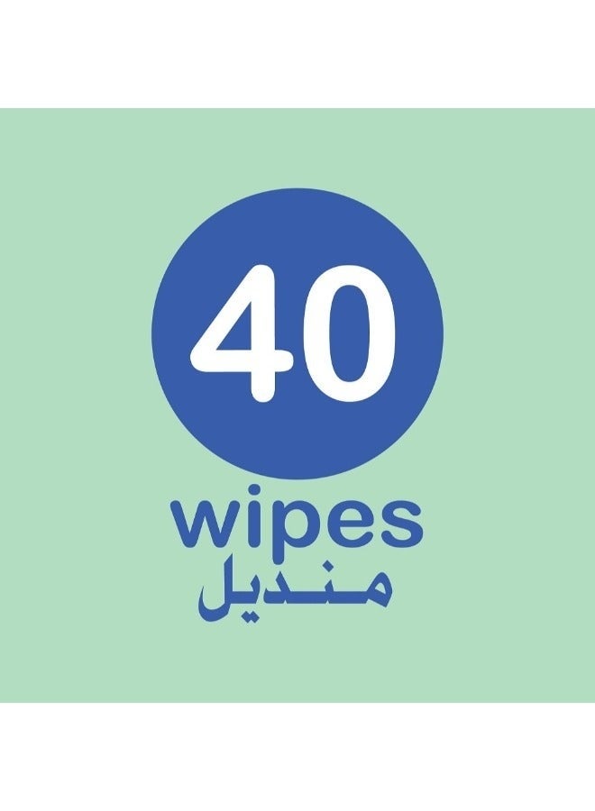 Alokozay Ultra Sensitive Without Perfume Wet Wipes 40 Pcs Pack - Image 2