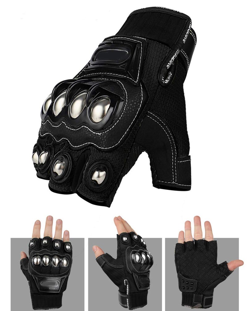 Oubaiya Steel Outdoor Knuckle Motorcycle Motorbike Powersports Safety Gloves (X-Large, Touch Screen) - Image 4