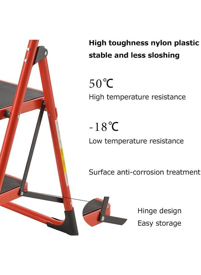 TAMTEK - Tamtek 4 Step Ladder Folding Heavy Duty Steel Ladder 150Kg Capacity ( 140X97X81Cm ), Rubber Pad Multi-Purpose Portable Ladder For Home, Kitchen, Garden, Office, Warehouse - Image 1