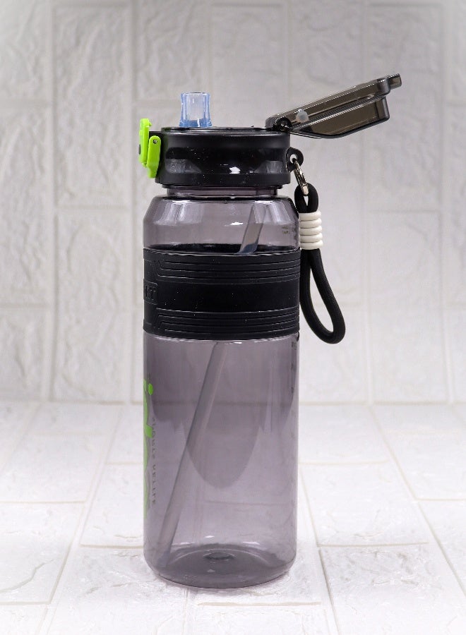 توشيونيكس زجاجة مياه رياضية IdeaKettle مع شفاطة سعة 1500 مل، مصنوعة من البلاستيك الخالي من مادة BPA، مع غطاء قابل للقفل، وحزام حمل، ومؤشر لمستوى الماء بالملليلتر والأونصة، زجاجة مانعة للتسرب وقابلة لإعادة الاستخدام للصالة الرياضية والمدرسة والسفر والمكتب والترطيب في الهواء الطلق - Image 3